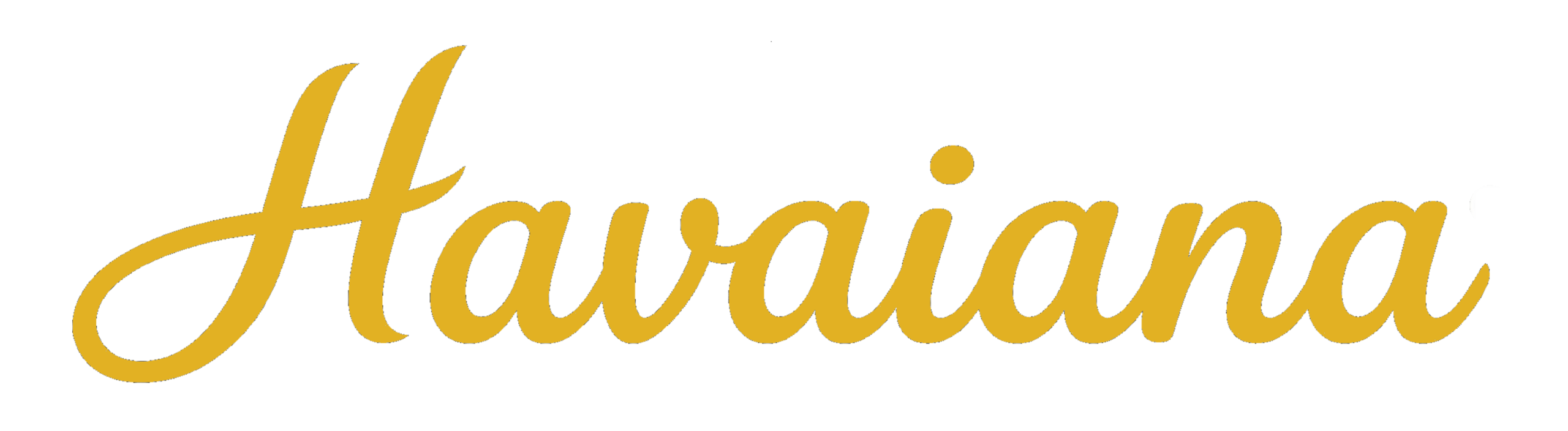 Guitarra Havaiana logo dourado com tipografia caligráfica